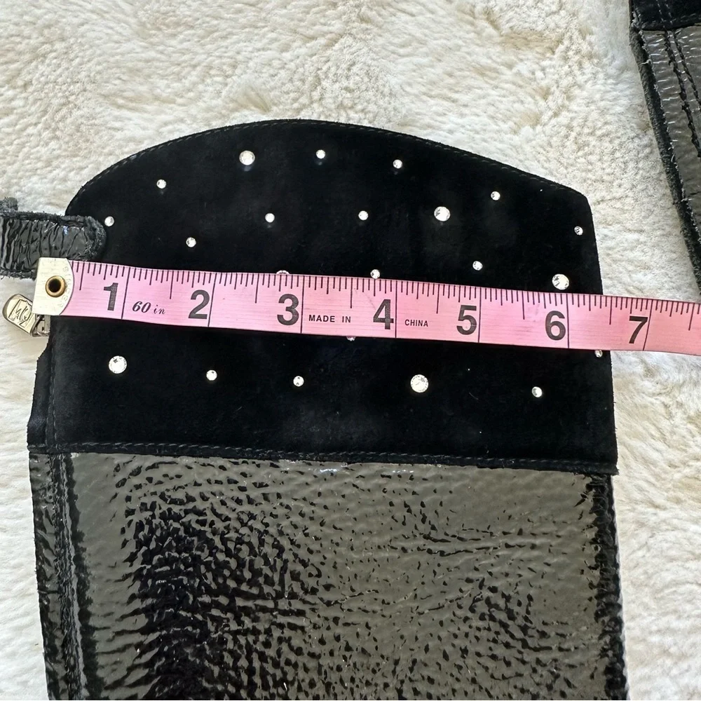 Women leather  high boots with natural fur inside size 6
